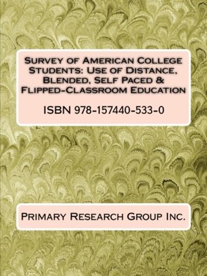 cover image of Survey of American College Students: Use of Distance, Blended, Self Paced & Flipped-Classroom Education